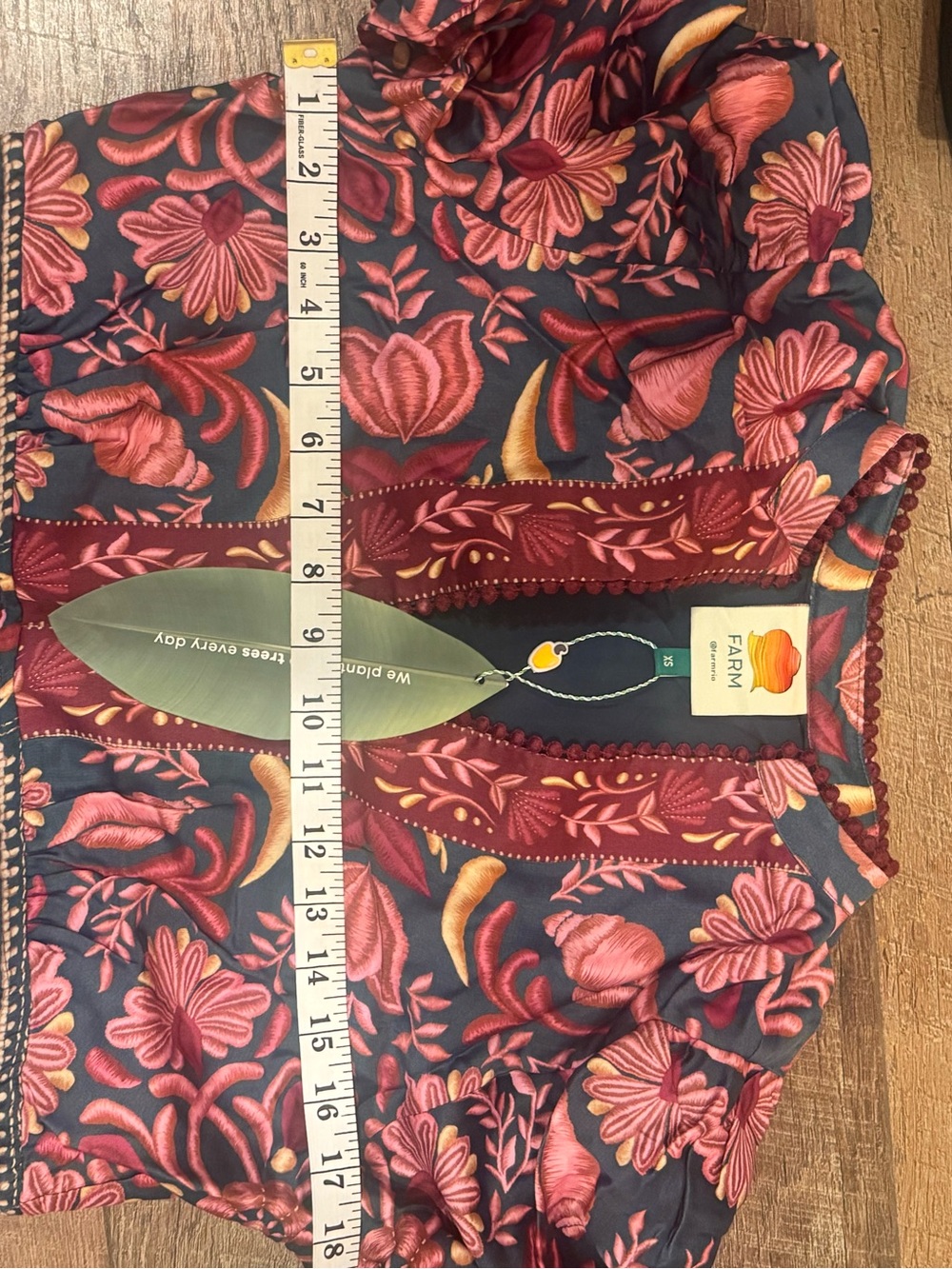 NWT FARM Rio Teal Tapestry Sea Shell Maxi Dress XS - Picture 6 of 6